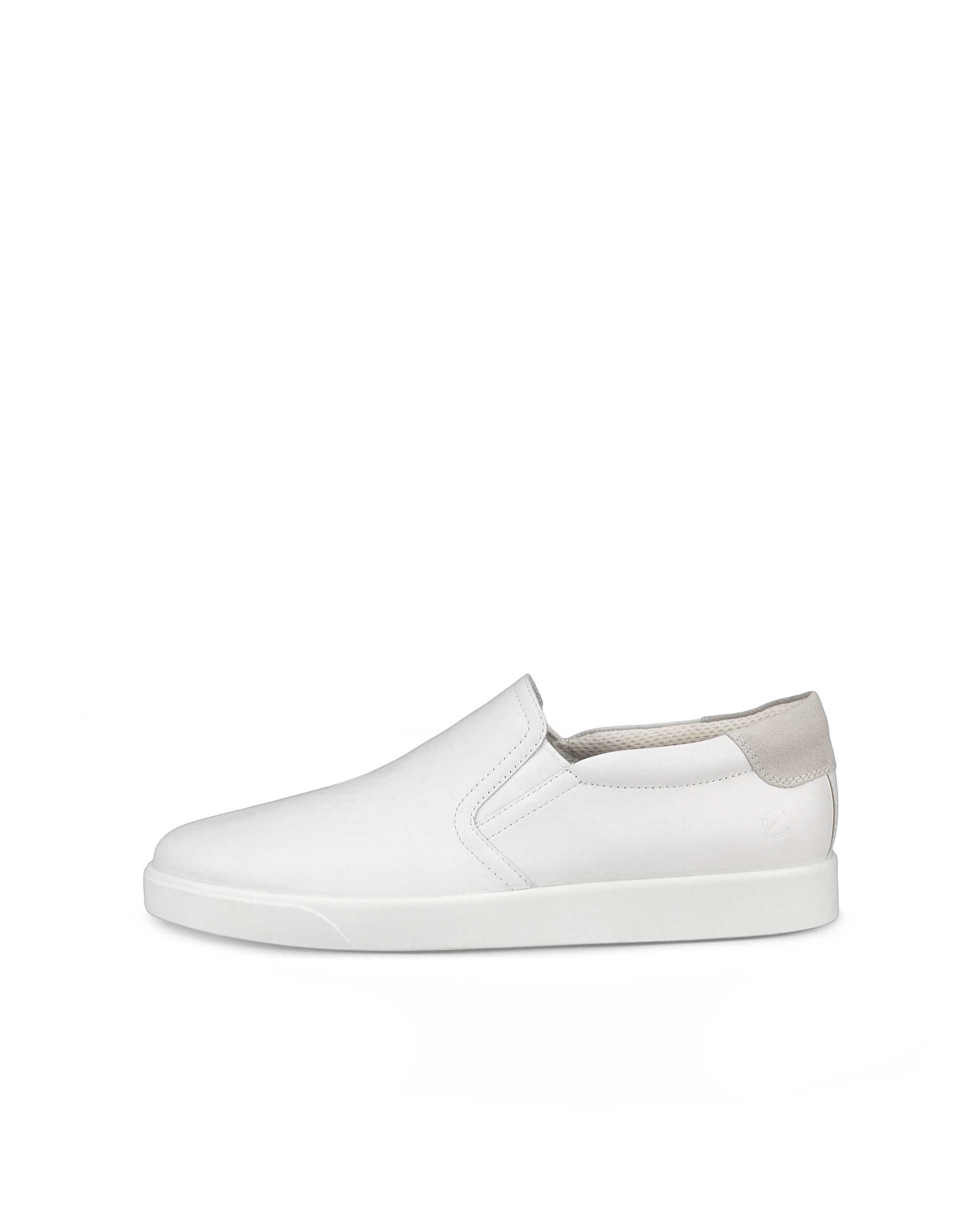 Men's ECCO® Street Lite Leather Slip-On Sneaker - Black - Outside
