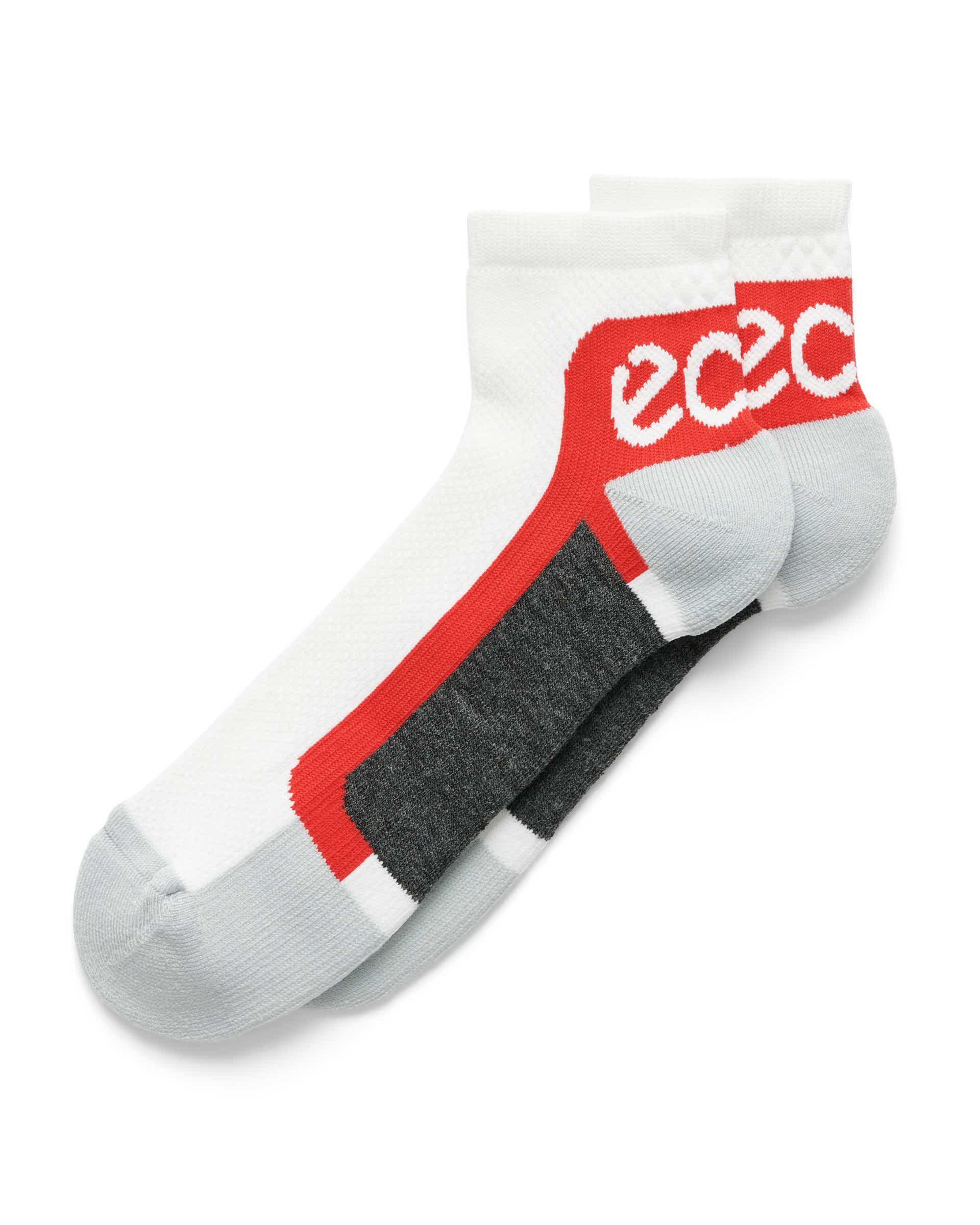 Unisex ECCO® Tech Sporty Ankle-Cut Socks - White - Main