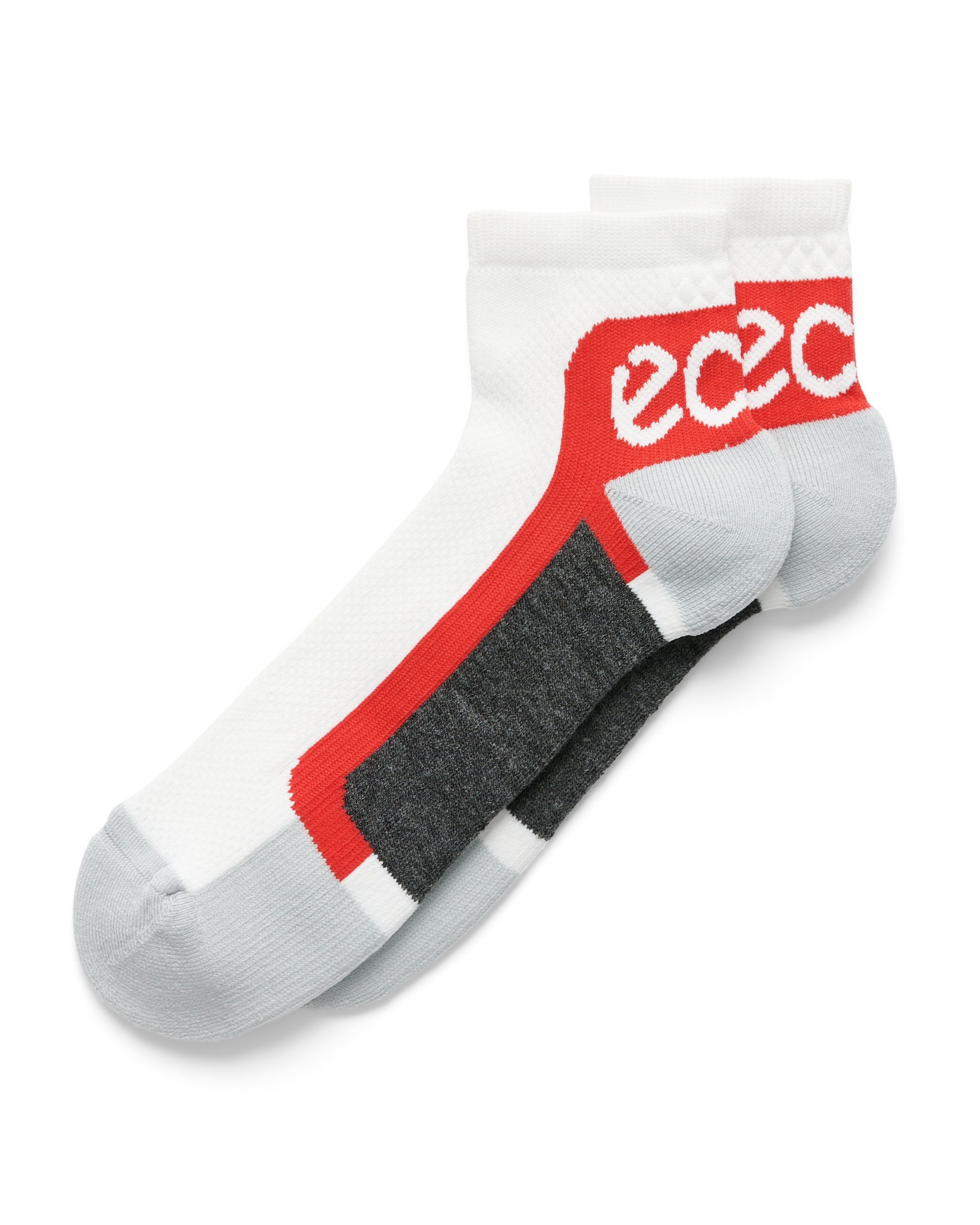 Unisex ECCO® Tech Sporty Ankle-Cut Socks - White - Main